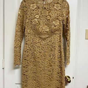 Nanette Lepore Long sleeve Lace Dress Yellow